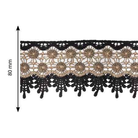 Macramé lace embroidered in...