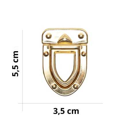 Chiusura a pulsante per borse fai da te -  Oro -  Misura 3,5 x 5,5 cm