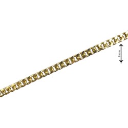 Catena per borse a maglia grumetta piatta - Altezza 8 mm - Oro