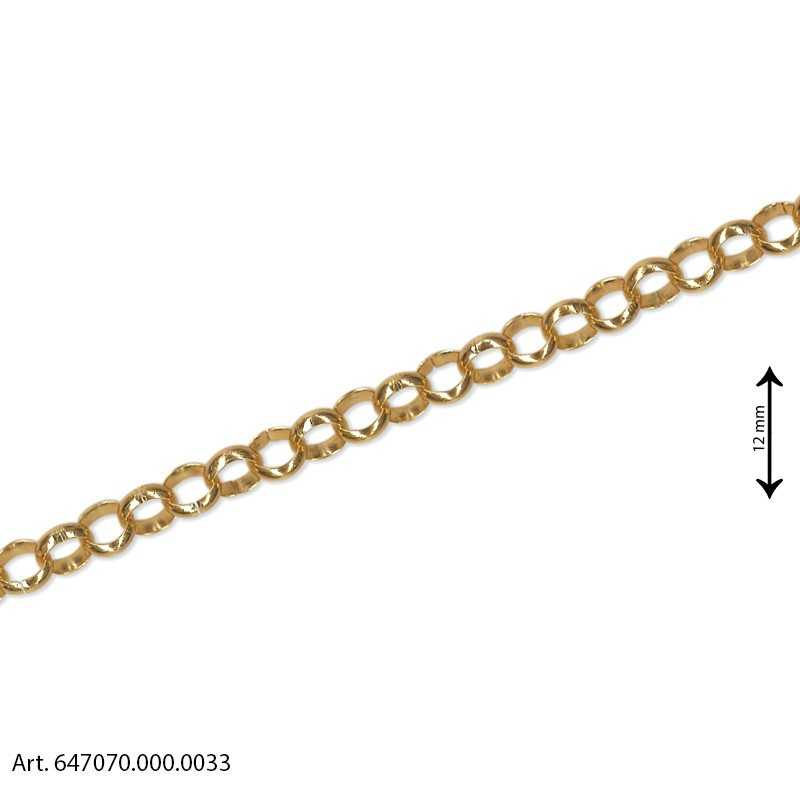 Catena per borse rolò con anelli larghi - Oro - Altezza 12 mm Catena per borse rolò con anelli larghi - Oro - Altezza 12 mm