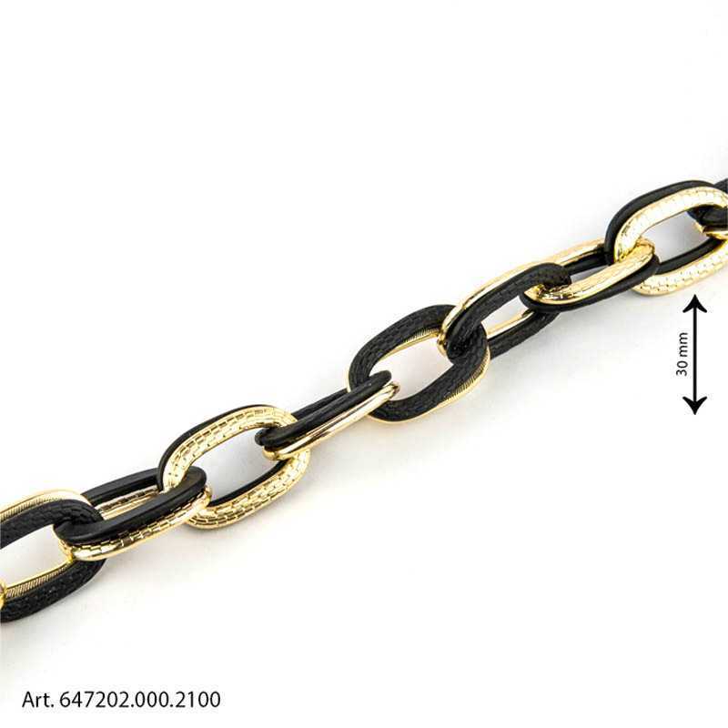 Wide Chain Bag Chain - Black - Height 30mm Wide Chain Bag Chain - Black - Height 30mm