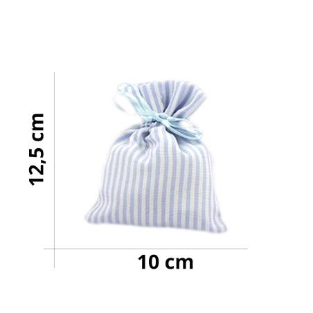 Sac à dragées rayé en coton...