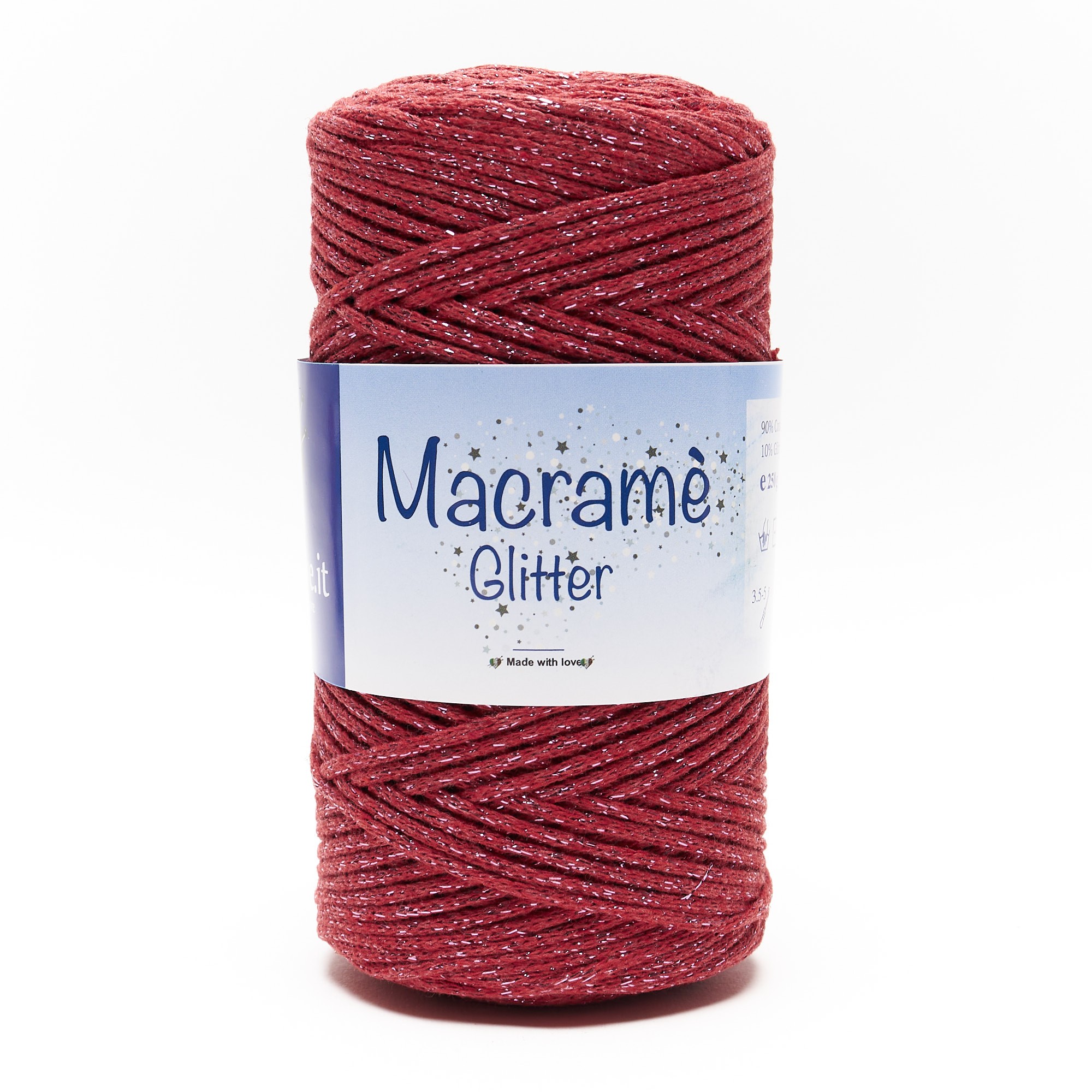 Cordoncino MACRAME BARBANTE non si attorciglia ed è possibile tagliarlo  ideale per realizzare home decor, borse, acchiappasogni