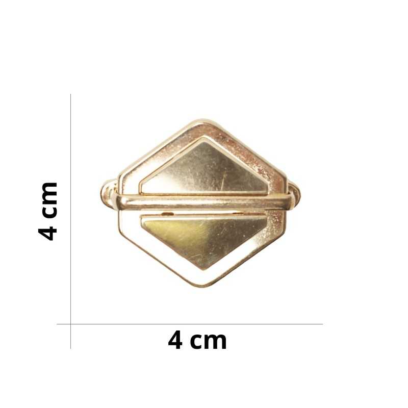 Chiusura a pulsante a forma esagonale per borse - Oro - Misura 4x4 cm Chiusura a pulsante a forma esagonale per borse - Oro - Misura 4x4 cm