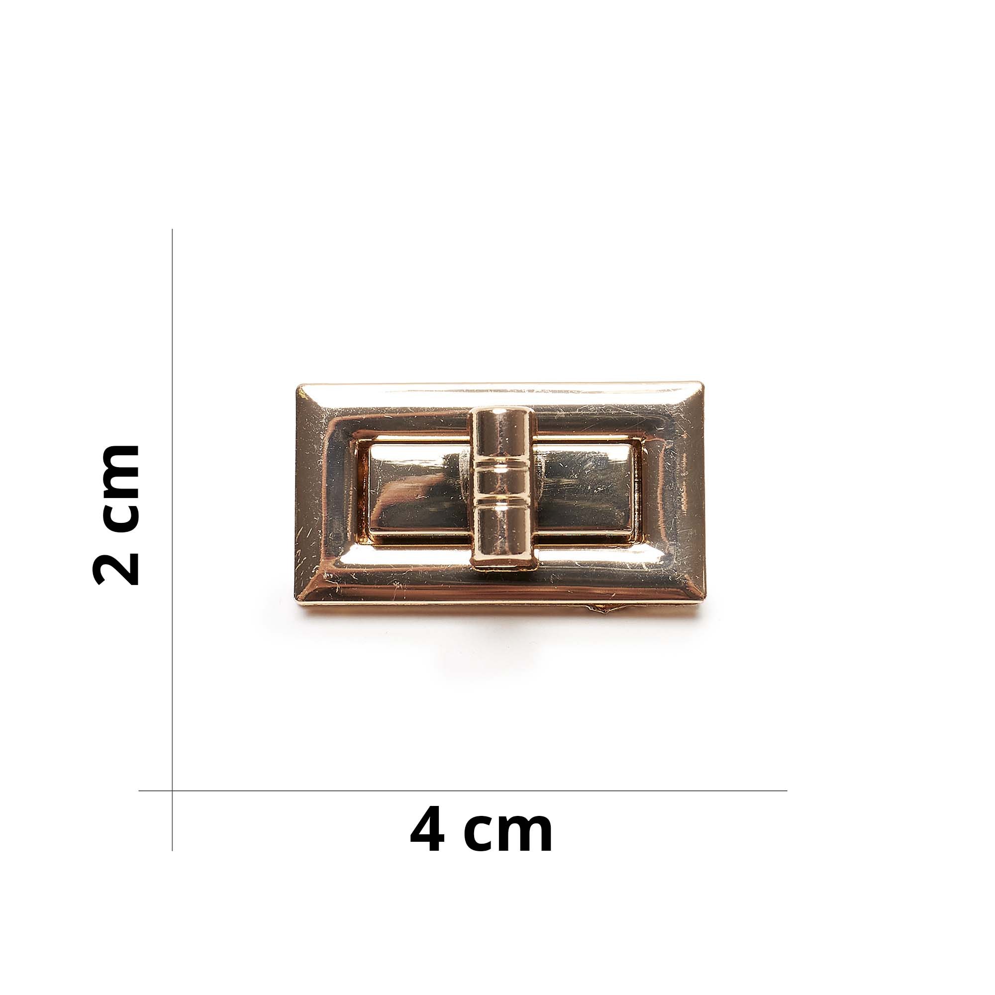 Chiusura a scatto rettangolare per borse - Misura 4x2 cm e 3x1,5 cm