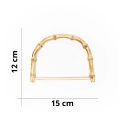 Manici Bambu Per Borse Uncinetto Manici Per Borsa Bamboo - 2 Pezzi A Forma Di U Per Uncinetto, Fai Da Te, Mare E Artigianale - Borsa Di Ricambio Manici In Legno Per Borsa Uncinetto - 10