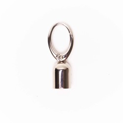 Moschettone per borsa fine corda - Argento - Misura 2,5 x 6 cm