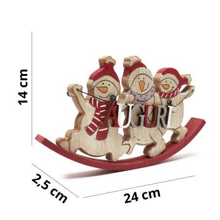Wooden snowmen with...