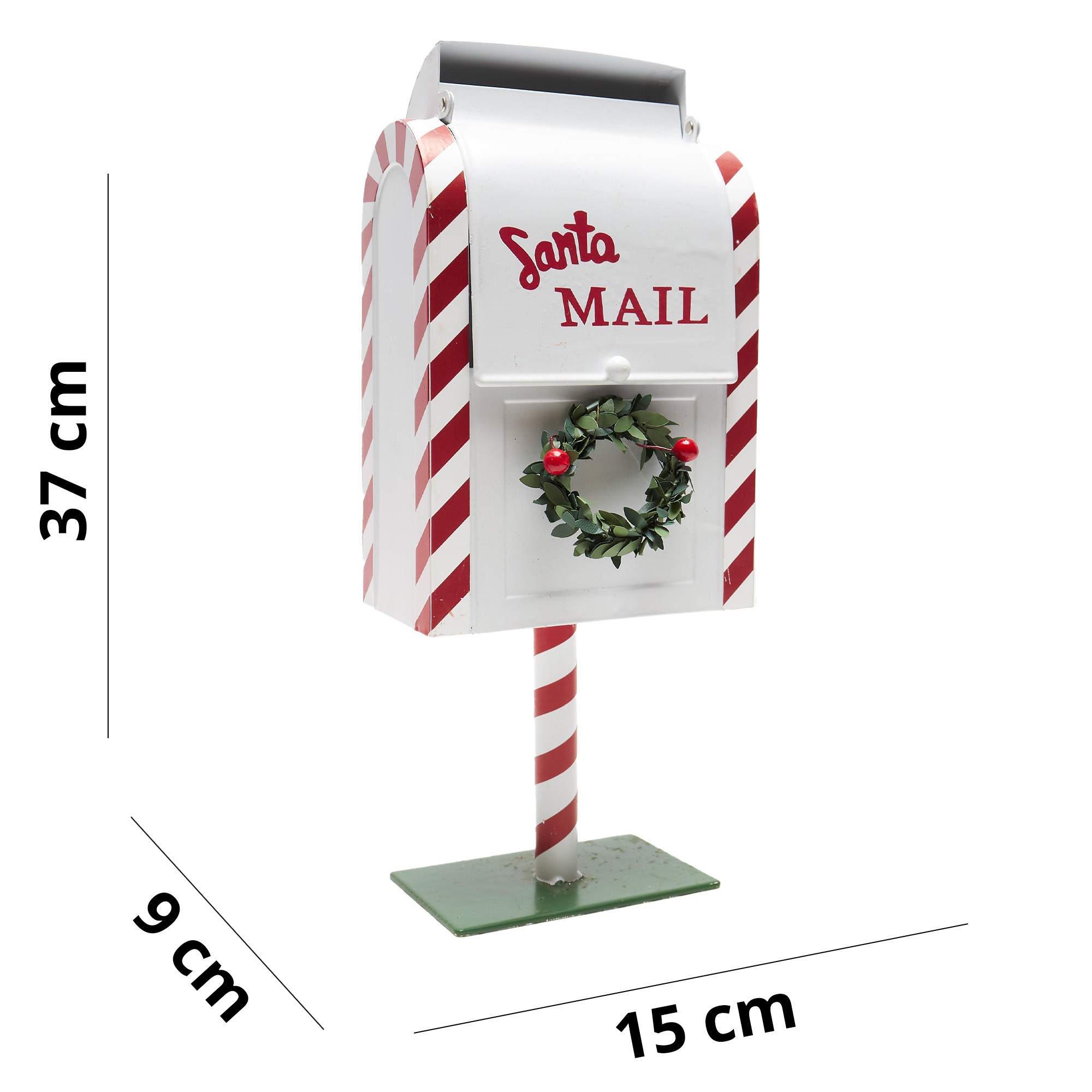 Porta lettere natalizio con scritta santa mail 15x9x37 cm - Tricot Cafè