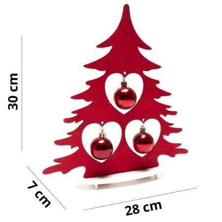 Red wooden Christmas tree...