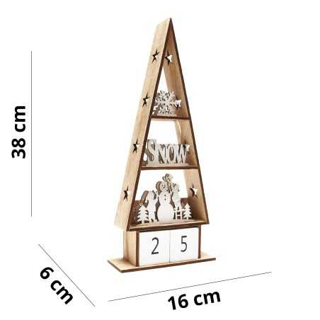 Snow wooden advent calendar...