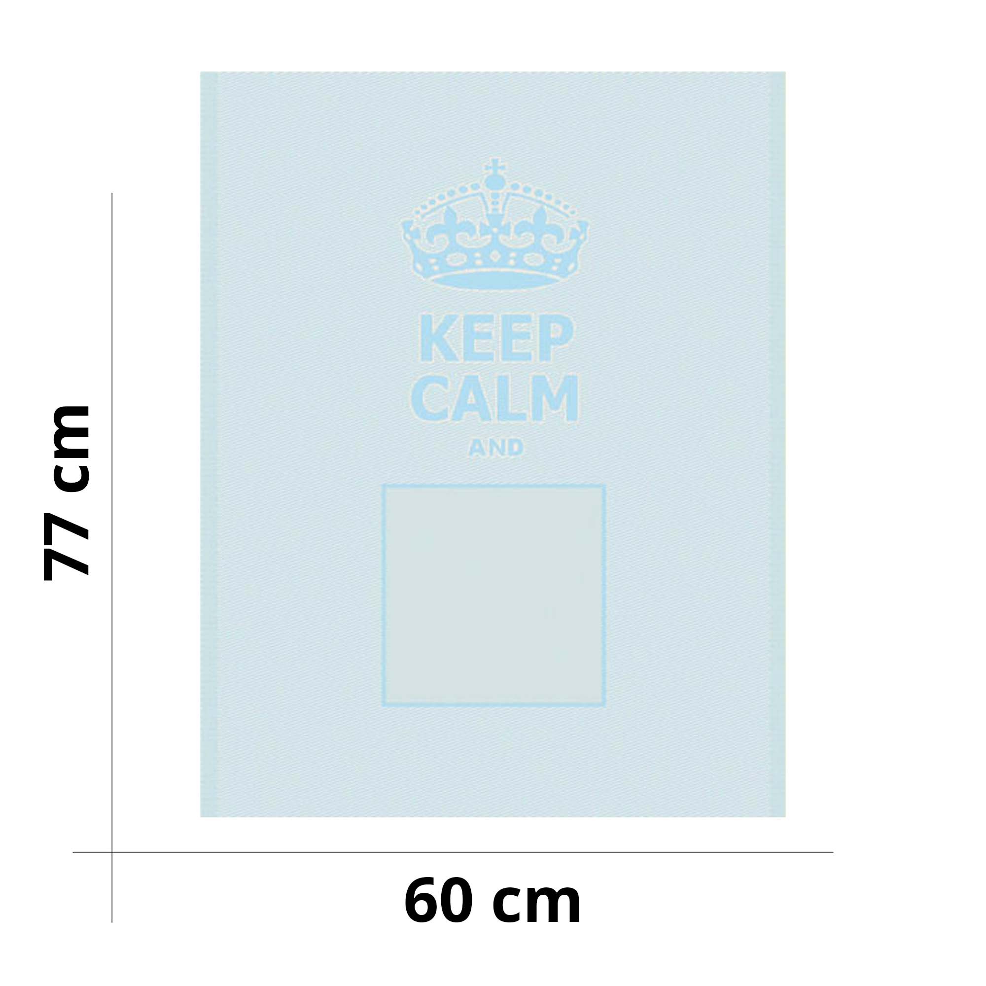 Asciugapiatti cucina "Keep Calm" personalizzato - Misura 60 x 77 cm