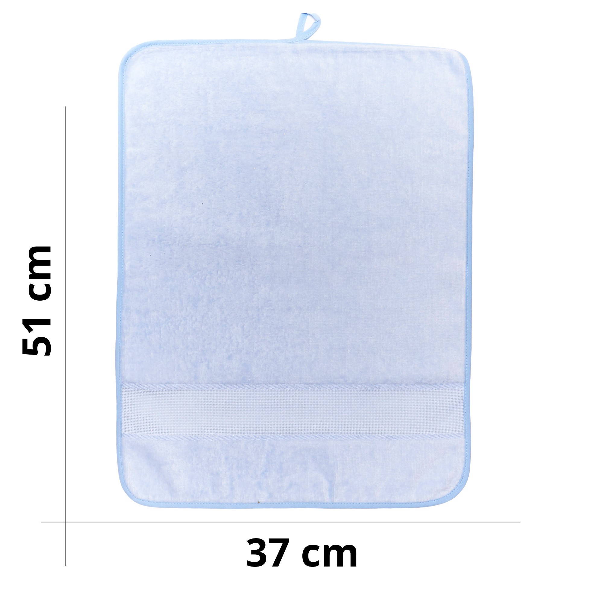 Asciugamano asilo personalizzato in ciniglia di cotone con inserto in tela aida