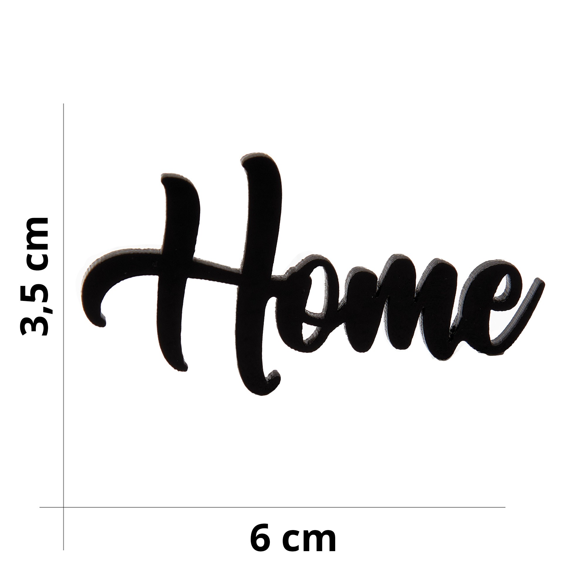 Scritta Home - Decorazioni in plexiglass - Misura 6 x 3,5 cm