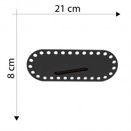 Fondo rotondo cm 23 per borse a uncinetto in ecopelle Grigio