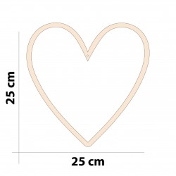 Heart-shaped wooden frame -...
