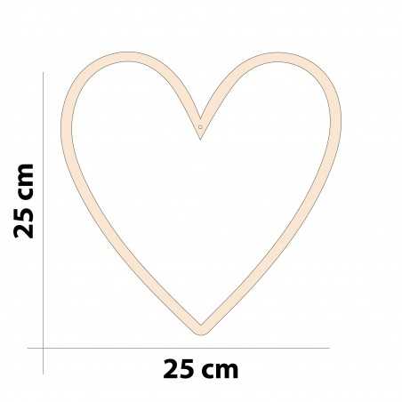 Heart-shaped wooden frame -...