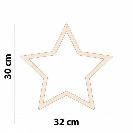 Star-shaped wooden frame -...