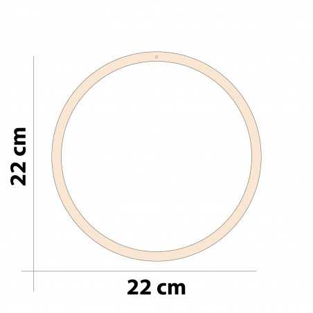Circle-shaped wooden frame...