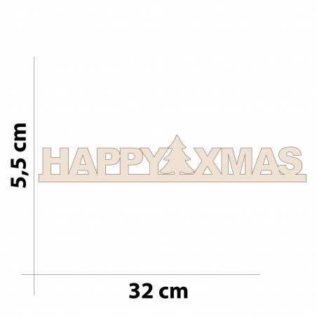 Scritta Happy Xmas - 32x5,5 cm