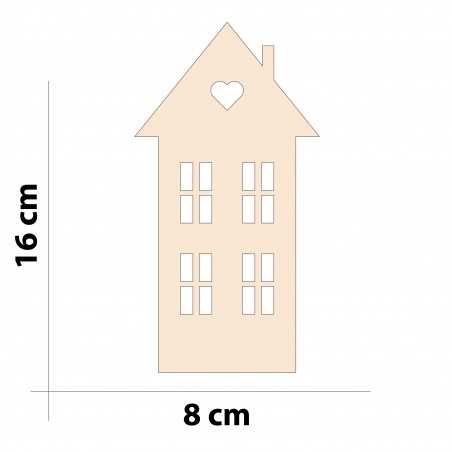 Casa in Legno - 8x16 cm