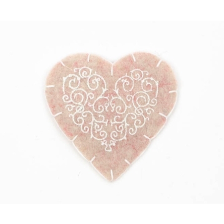 Beige Felt Heart