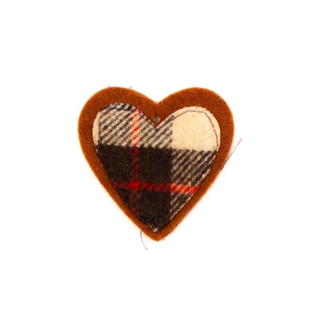 Coeur en feutre marron