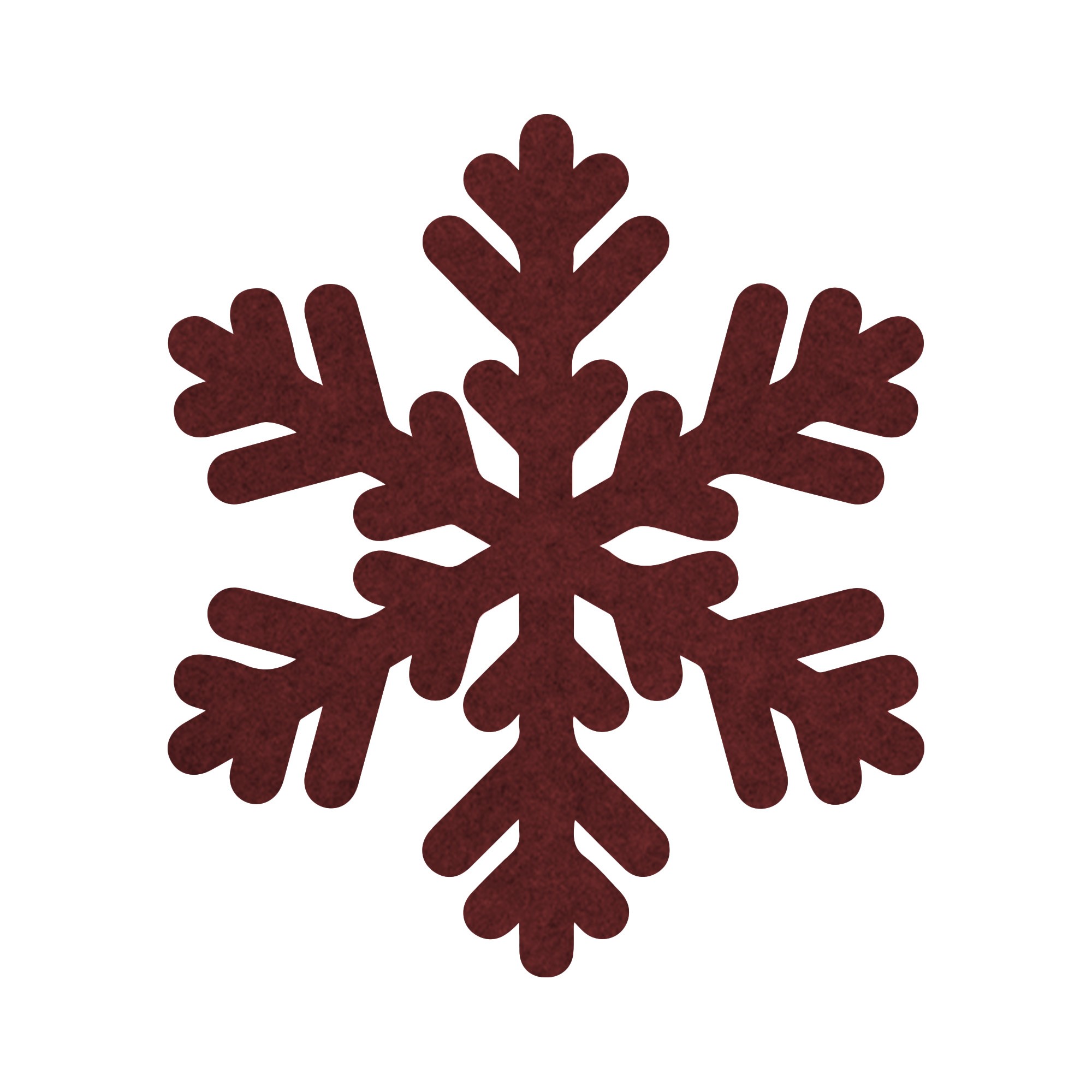 Fiocco di neve - Decorazione in feltro - Misura 6,5 x 7,5 cm - Tricot Cafè