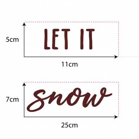 Scritta Let It Snow grande...