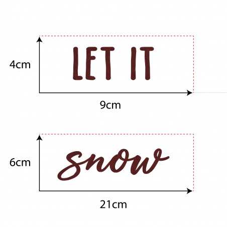 Scritta Let It Snow media -...