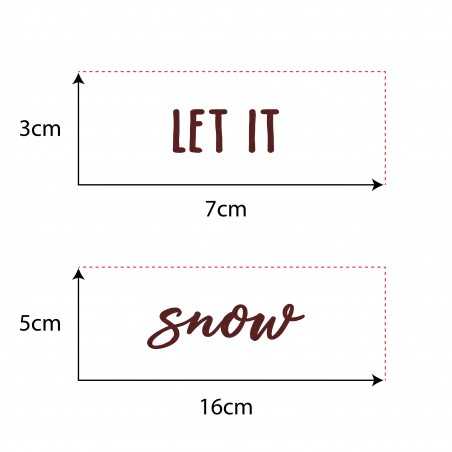 Scritta Let It Snow piccola...