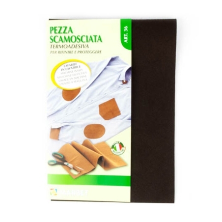 Patch en daim marron foncé
