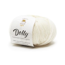 Gomitolo di lana merinos superwash panna Dolly del marchio Tricot Café