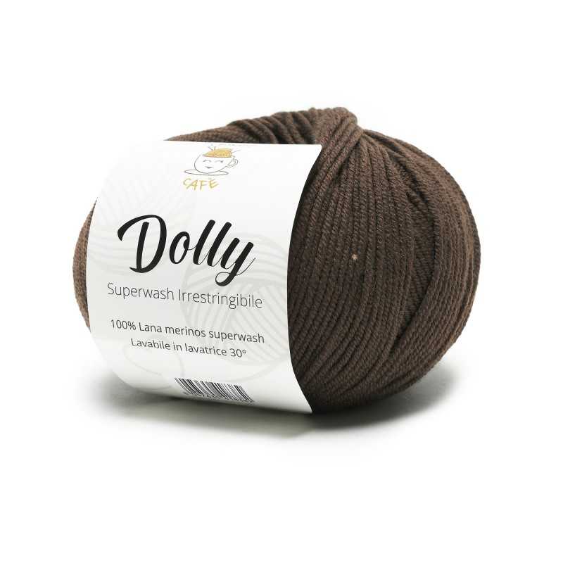 Gomitolo di lana merinos superwash marrone Dolly del marchio Tricot Café Gomitolo di lana merinos superwash marrone Dolly del marchio Tricot Café