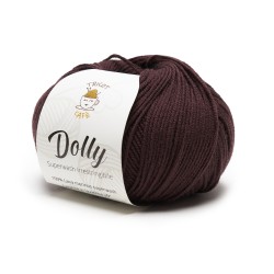 Gomitolo di lana merinos superwash bordeaux scuro Dolly del marchio Tricot Café