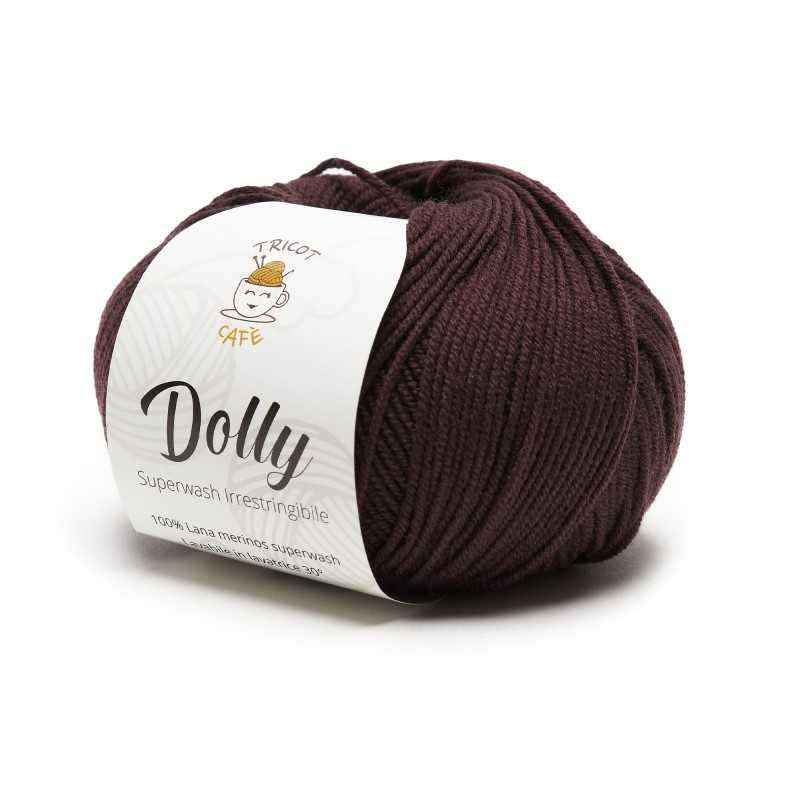 Gomitolo di lana merinos superwash bordeaux scuro Dolly del marchio Tricot Café Gomitolo di lana merinos superwash bordeaux scuro Dolly del marchio Tricot Café