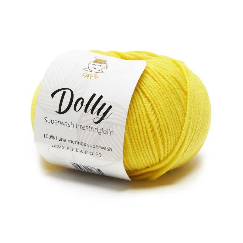 Gomitolo di lana merinos superwash giallo Dolly del marchio Tricot Café Gomitolo di lana merinos superwash giallo Dolly del marchio Tricot Café