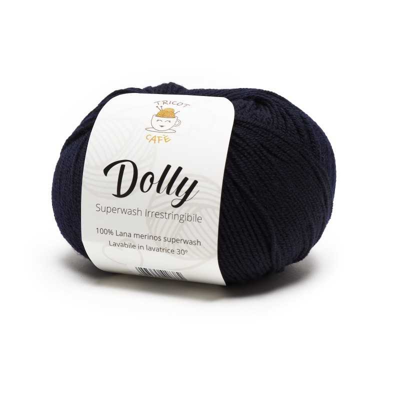 Gomitolo di lana merinos superwash blu notte Dolly del marchio Tricot Café Gomitolo di lana merinos superwash blu notte Dolly del marchio Tricot Café