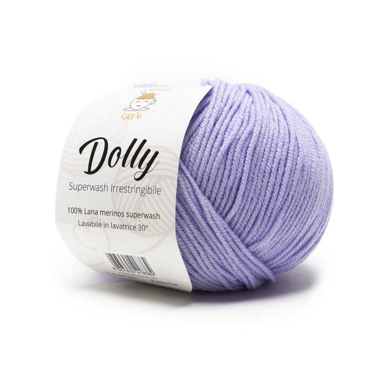Gomitolo di lana merinos superwash lilla Dolly del marchio Tricot Café Gomitolo di lana merinos superwash lilla Dolly del marchio Tricot Café