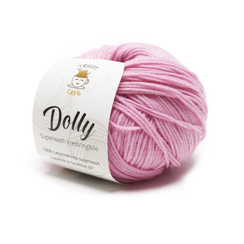 Gomitolo di lana merinos superwash rosa Dolly del marchio Tricot Café Gomitolo di lana merinos superwash rosa Dolly del marchio Tricot Café