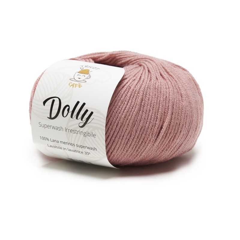 Gomitolo di lana merinos superwash rosa antico Dolly del marchio Tricot Café Gomitolo di lana merinos superwash rosa antico Dolly del marchio Tricot Café