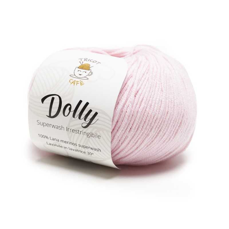 Gomitolo di lana merinos superwash rosa chiaro Dolly del marchio Tricot Café Gomitolo di lana merinos superwash rosa chiaro Dolly del marchio Tricot Café