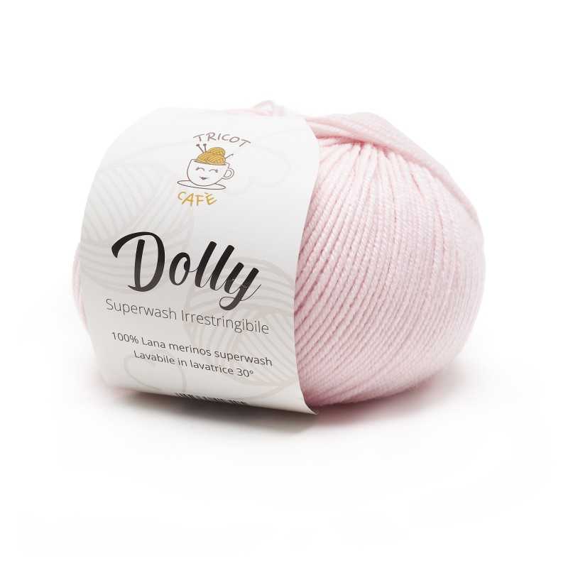 Gomitolo di lana merinos superwash rosa baby Dolly del marchio Tricot Café Gomitolo di lana merinos superwash rosa baby Dolly del marchio Tricot Café