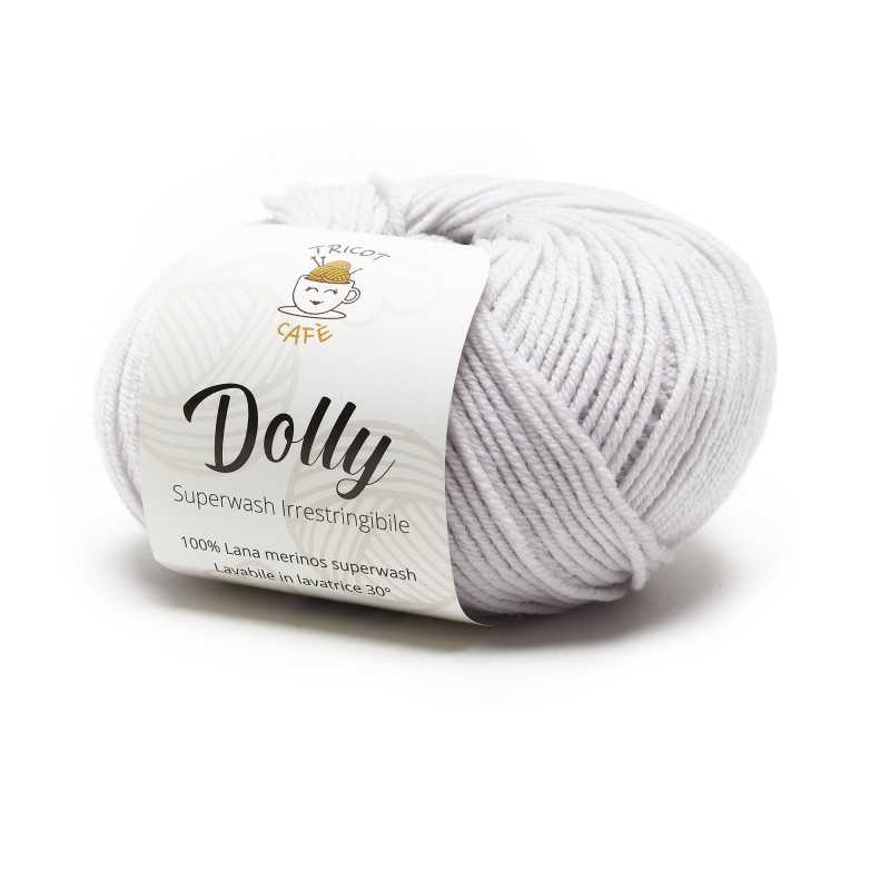 Gomitolo di lana merinos superwash grigio perla Dolly del marchio Tricot Café Gomitolo di lana merinos superwash grigio perla Dolly del marchio Tricot Café