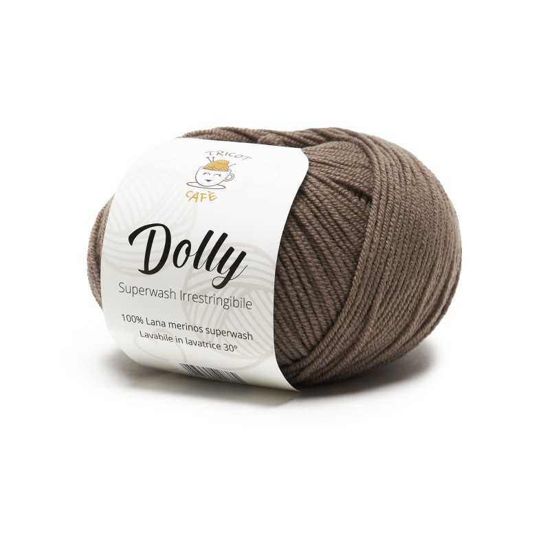 Gomitolo di lana merinos superwash noce Dolly del marchio Tricot Café Gomitolo di lana merinos superwash noce Dolly del marchio Tricot Café