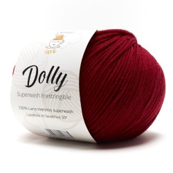Gomitolo di lana merinos superwash bordeaux Dolly del marchio Tricot Café