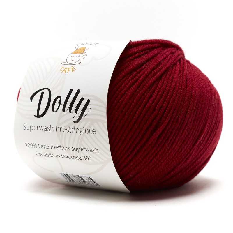 Gomitolo di lana merinos superwash bordeaux Dolly del marchio Tricot Café Gomitolo di lana merinos superwash bordeaux Dolly del marchio Tricot Café