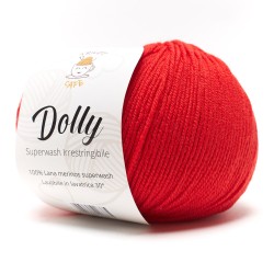 Gomitolo di lana merinos superwash rosso Dolly del marchio Tricot Café