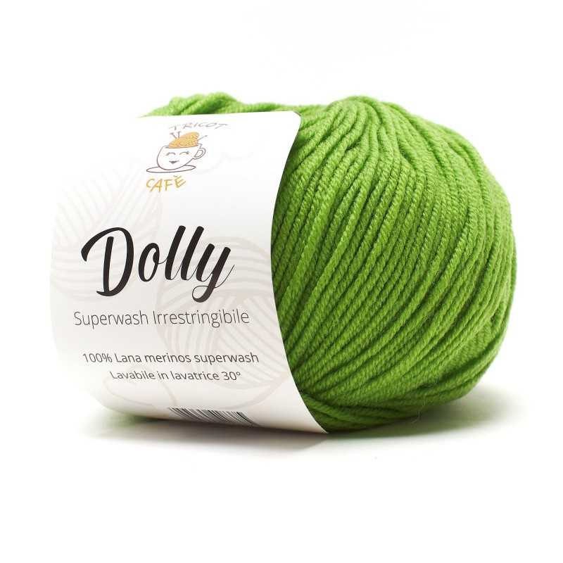 Gomitolo di lana merinos superwash verde acido Dolly del marchio Tricot Café Gomitolo di lana merinos superwash verde acido Dolly del marchio Tricot Café