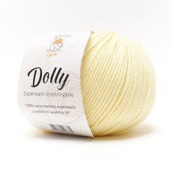 Gomitolo di lana merinos superwash giallino Dolly del marchio Tricot Café